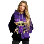 custom northwestern wildcats baby yoda purple black hoodie best selling