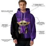custom northwestern wildcats baby yoda purple black hoodie best selling