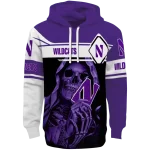 custom northwestern wildcats grim reaper purple black hoodie best selling