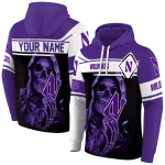 custom northwestern wildcats grim reaper purple black hoodie best selling