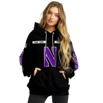 custom northwestern wildcats punisher skull black hoodie best selling