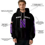 custom northwestern wildcats punisher skull black hoodie best selling