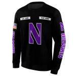 custom northwestern wildcats punisher skull black hoodie best selling
