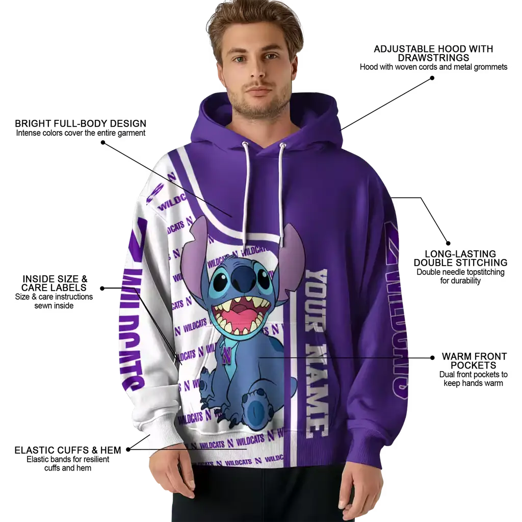 custom northwestern wildcats stitch purple hoodie latest model custom northwestern wildcats stitch purple hoodie latest model