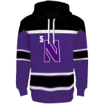 custom northwestern wildcats striped pattern purple hoodie best selling