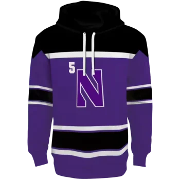 custom northwestern wildcats striped pattern purple hoodie best selling