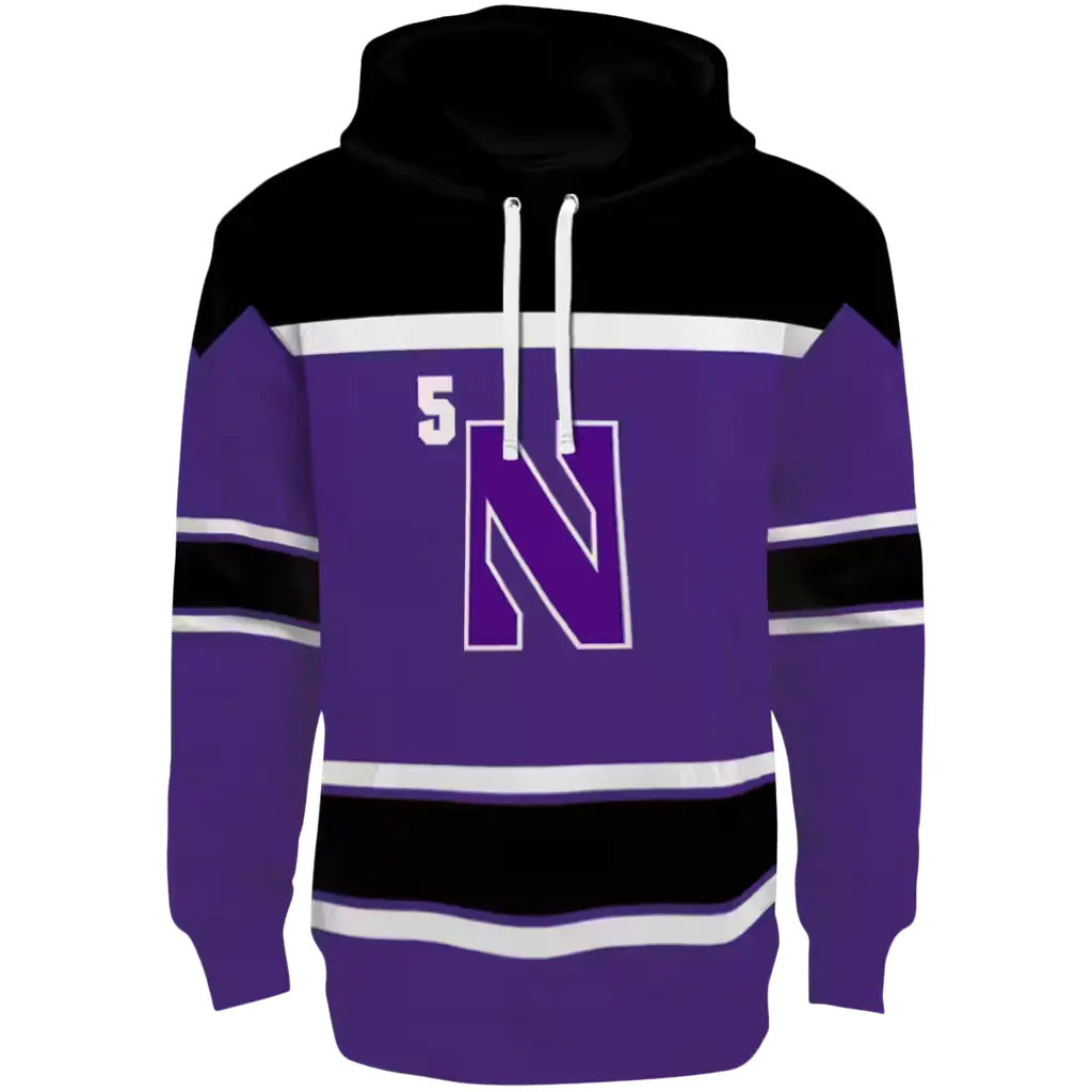 custom northwestern wildcats striped pattern purple hoodie best selling custom northwestern wildcats striped pattern purple hoodie best selling