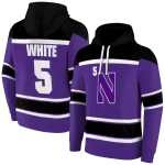 custom northwestern wildcats striped pattern purple hoodie best selling