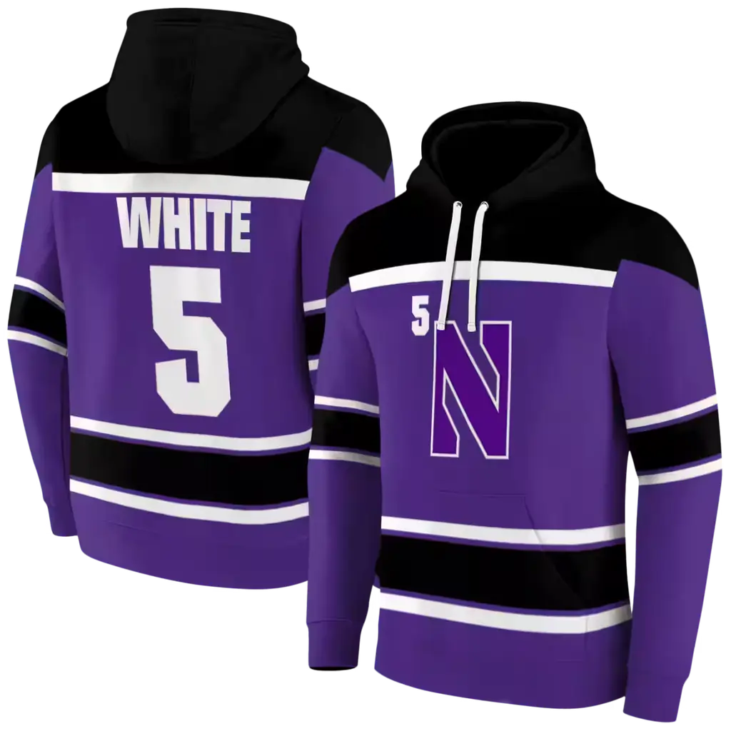 custom northwestern wildcats striped pattern purple hoodie fashion forward custom northwestern wildcats striped pattern purple hoodie fashion forward