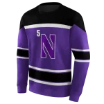 custom northwestern wildcats striped pattern purple hoodie best selling