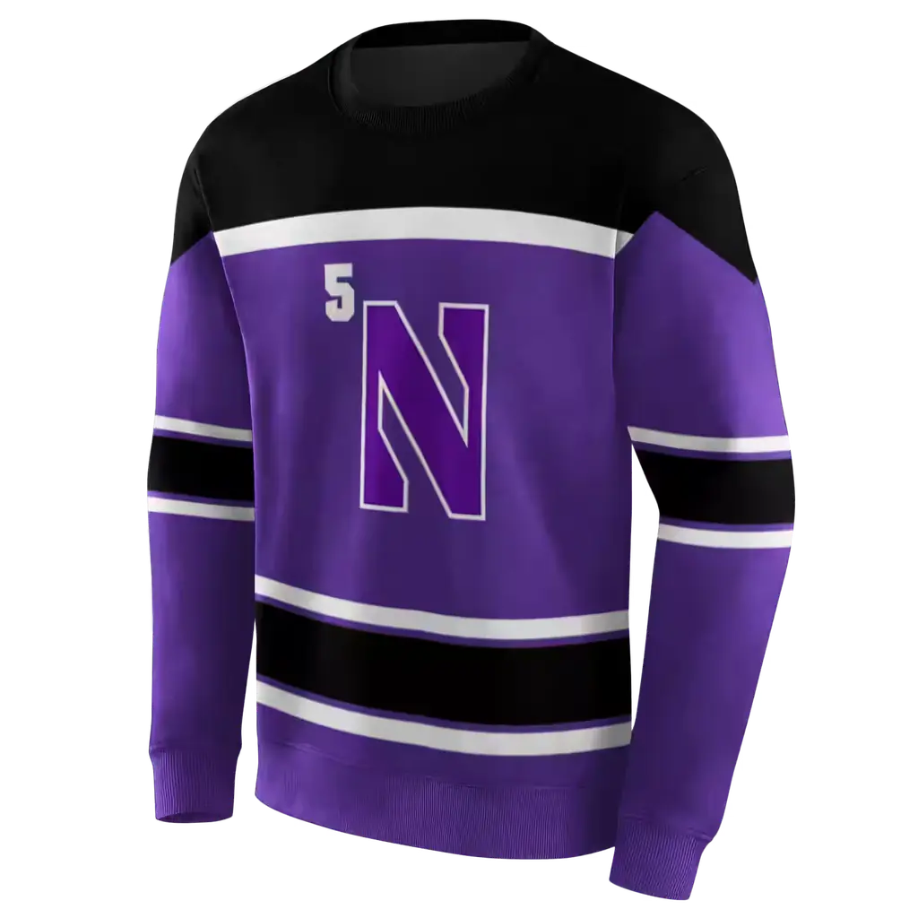 custom northwestern wildcats striped pattern purple hoodie new arrival custom northwestern wildcats striped pattern purple hoodie new arrival