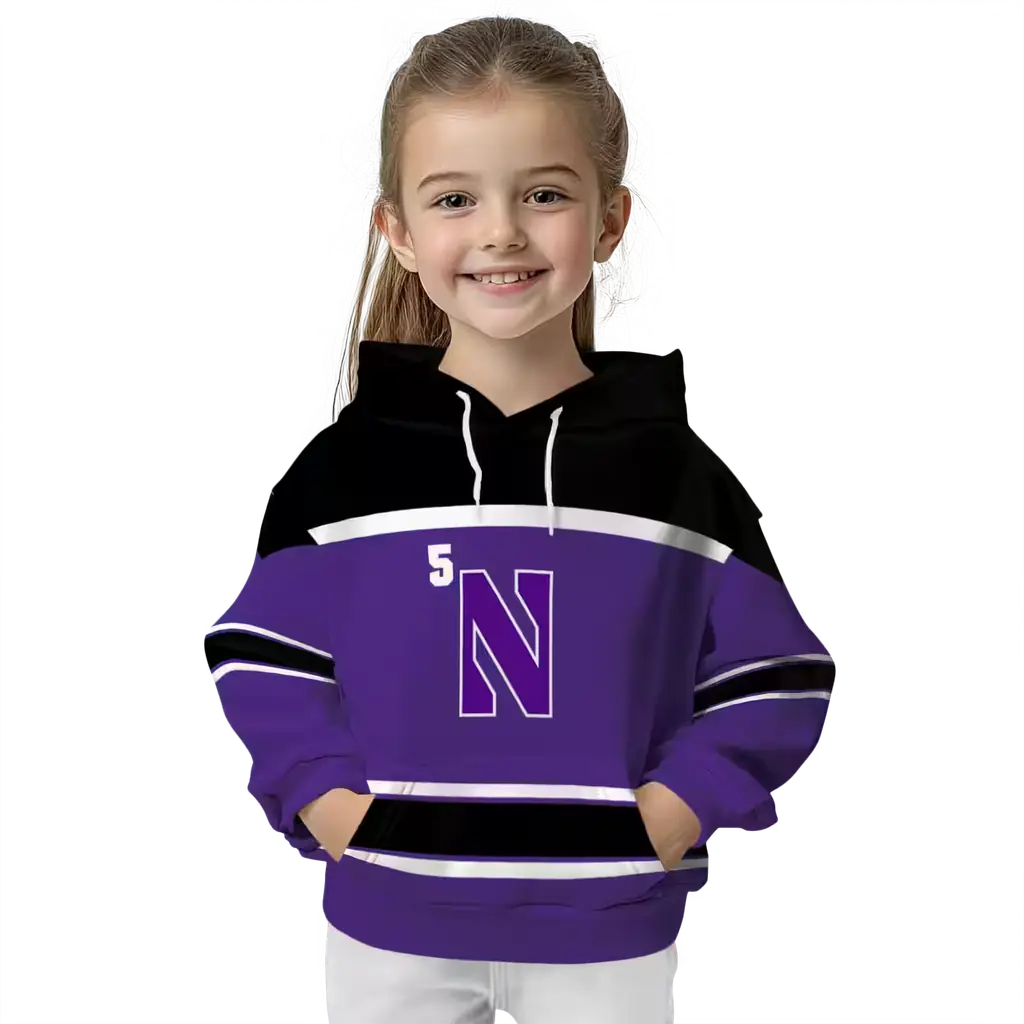 custom northwestern wildcats striped pattern purple hoodie top rated custom northwestern wildcats striped pattern purple hoodie top rated