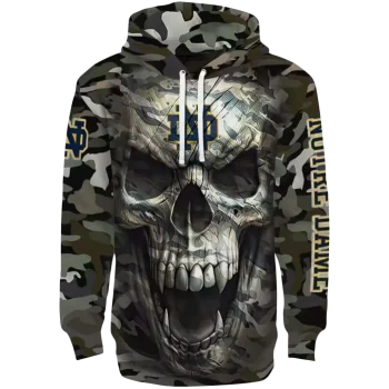 custom notre dame fighting irish camo skull hoodie best selling