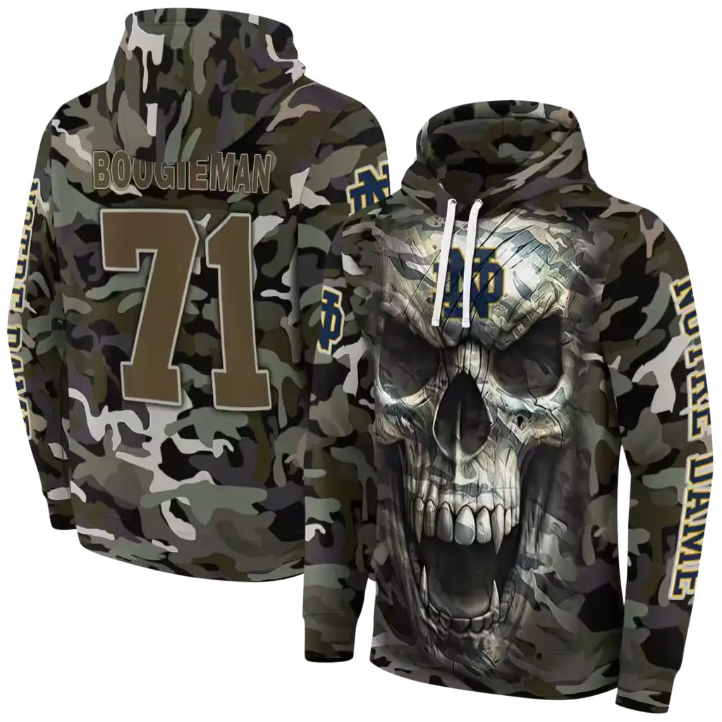 custom notre dame fighting irish camo skull hoodie fashion forward custom notre dame fighting irish camo skull hoodie fashion forward
