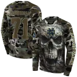 custom notre dame fighting irish camo skull hoodie best selling