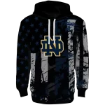 custom notre dame fighting irish distressed flag navy black hoodie best selling
