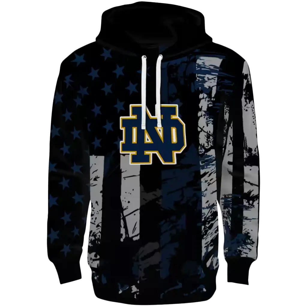 custom notre dame fighting irish distressed flag navy black hoodie best selling custom notre dame fighting irish distressed flag navy black hoodie best selling