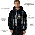 custom notre dame fighting irish distressed flag navy black hoodie best selling