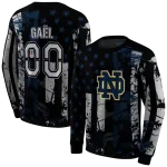 custom notre dame fighting irish distressed flag navy black hoodie best selling