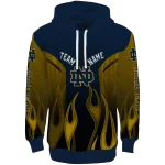 custom notre dame fighting irish flame design navy hoodie best selling