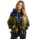 custom notre dame fighting irish flame design navy hoodie best selling