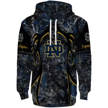 custom notre dame fighting irish hunting theme navy black hoodie best selling
