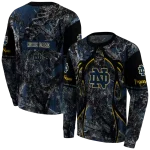 custom notre dame fighting irish hunting theme navy black hoodie best selling