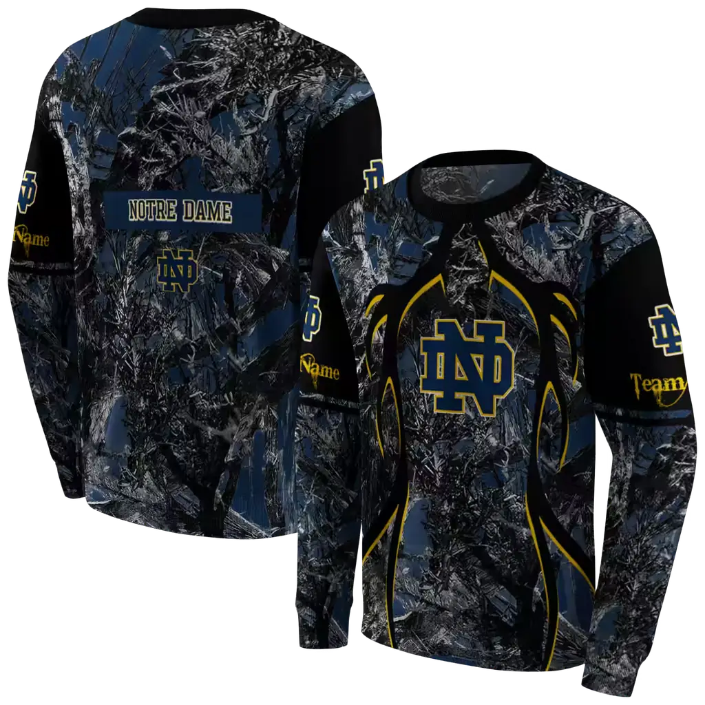 custom notre dame fighting irish hunting theme navy black hoodie premium grade custom notre dame fighting irish hunting theme navy black hoodie premium grade