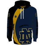 custom notre dame fighting irish minimalist design navy black hoodie best selling