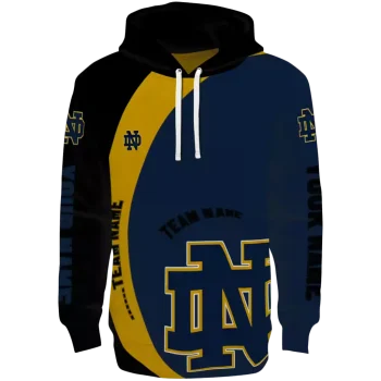custom notre dame fighting irish minimalist design navy black hoodie best selling