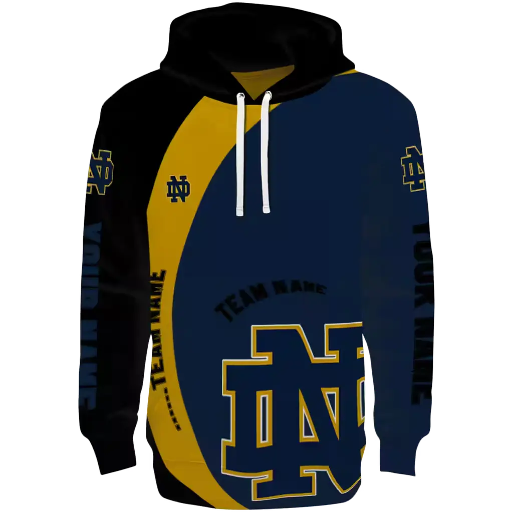 custom notre dame fighting irish minimalist design navy black hoodie best selling custom notre dame fighting irish minimalist design navy black hoodie best selling