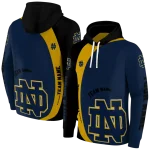 custom notre dame fighting irish minimalist design navy black hoodie best selling