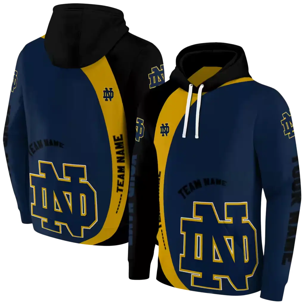 custom notre dame fighting irish minimalist design navy black hoodie fashion forward custom notre dame fighting irish minimalist design navy black hoodie fashion forward