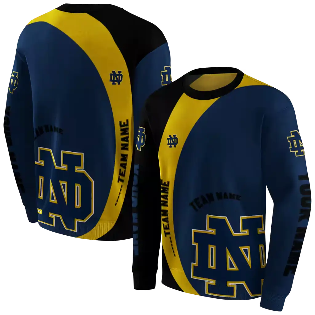 custom notre dame fighting irish minimalist design navy black hoodie premium grade custom notre dame fighting irish minimalist design navy black hoodie premium grade