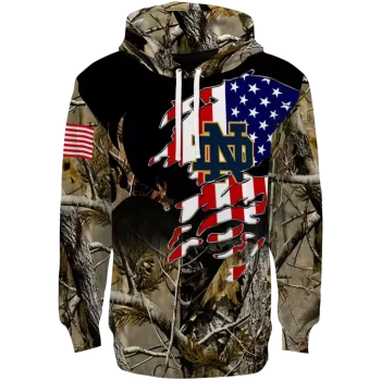 custom notre dame fighting irish tree camo hoodie best selling