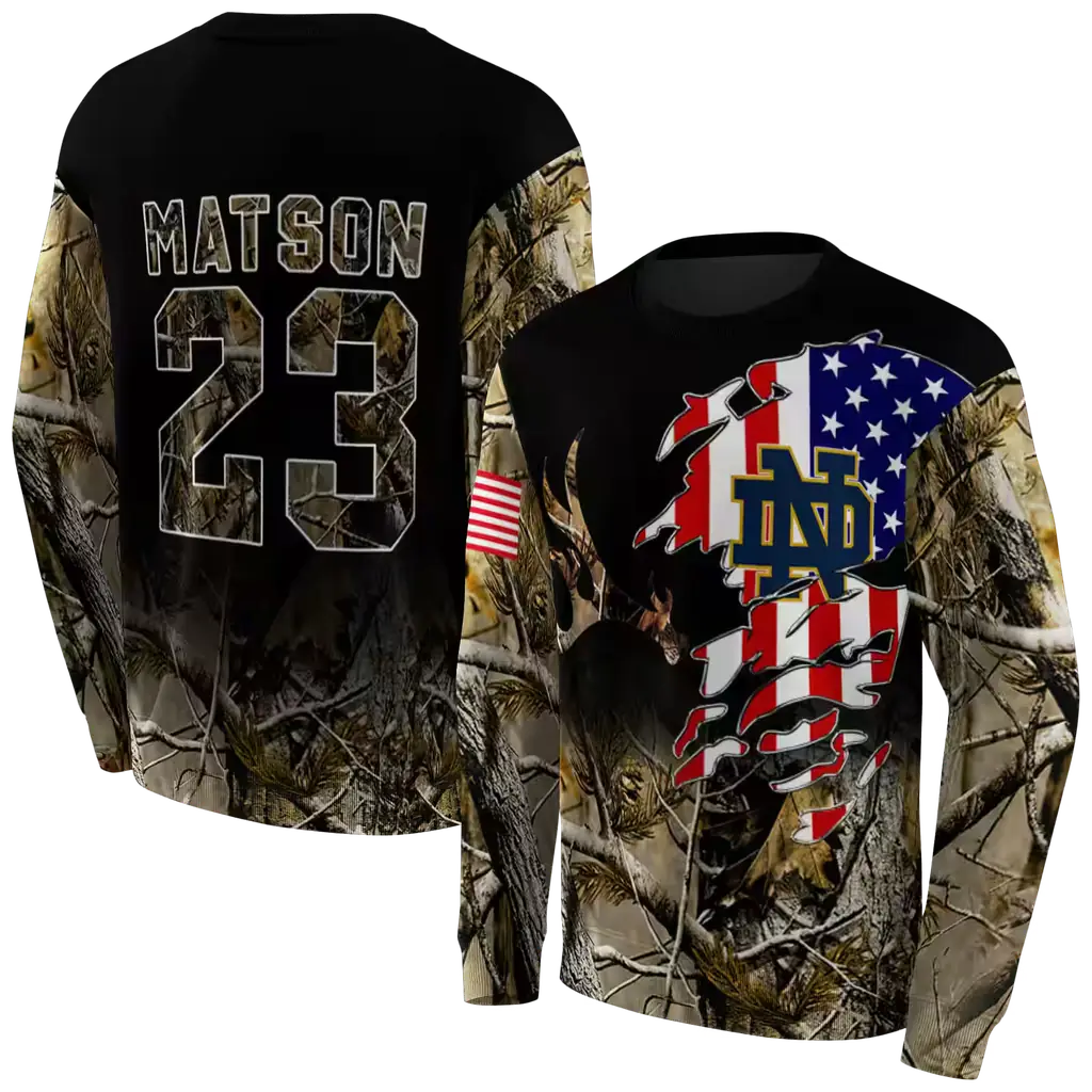 custom notre dame fighting irish tree camo hoodie premium grade custom notre dame fighting irish tree camo hoodie premium grade