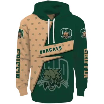 custom ohio bobcats abstract shape green hoodie best selling