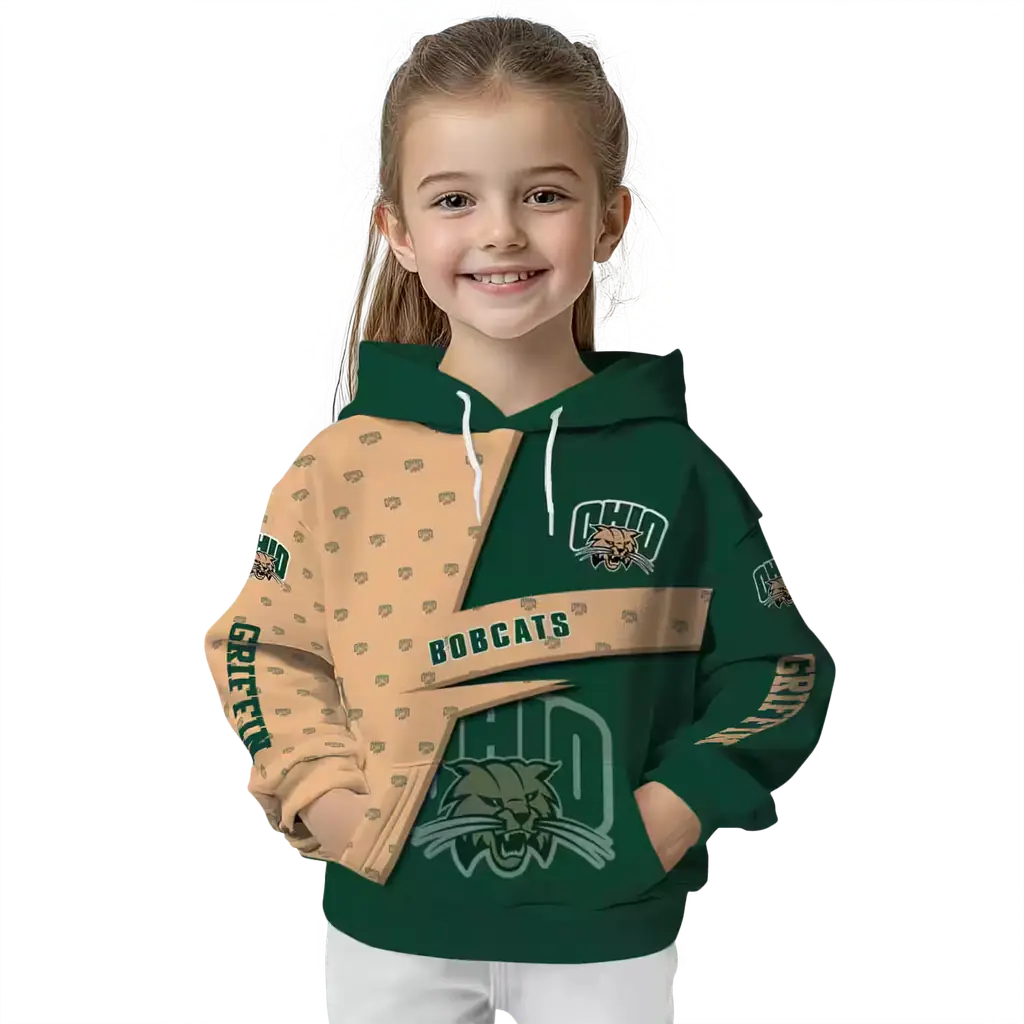 custom ohio bobcats abstract shape green hoodie top rated custom ohio bobcats abstract shape green hoodie top rated