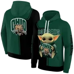 custom ohio bobcats baby yoda green black hoodie best selling