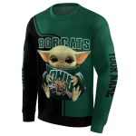 custom ohio bobcats baby yoda green black hoodie best selling