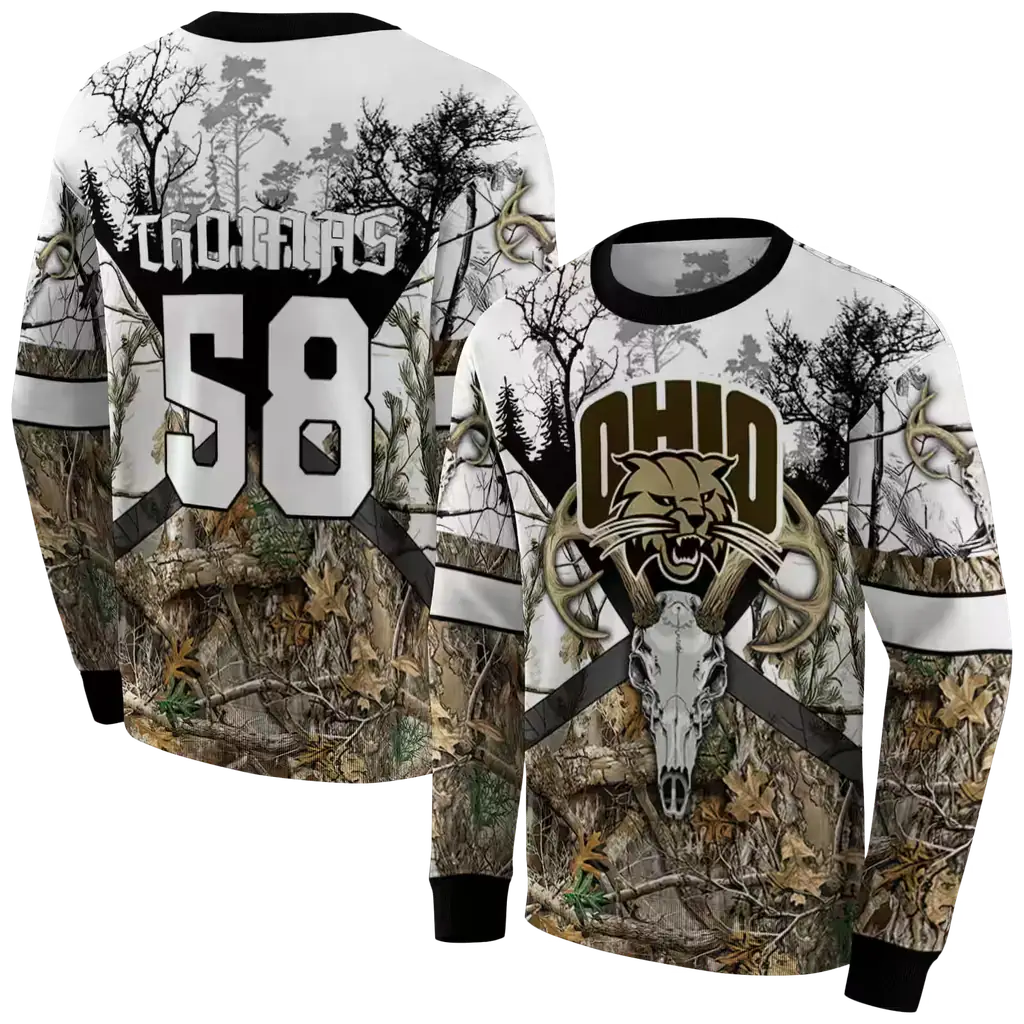 custom ohio bobcats forest silhouette hoodie premium grade custom ohio bobcats forest silhouette hoodie premium grade