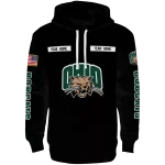 custom ohio bobcats punisher skull black hoodie best selling