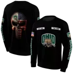 custom ohio bobcats punisher skull black hoodie best selling