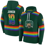 custom ohio bobcats rainbow stripes green hoodie best selling