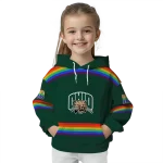 custom ohio bobcats rainbow stripes green hoodie best selling