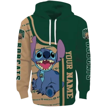 custom ohio bobcats stitch green hoodie best selling