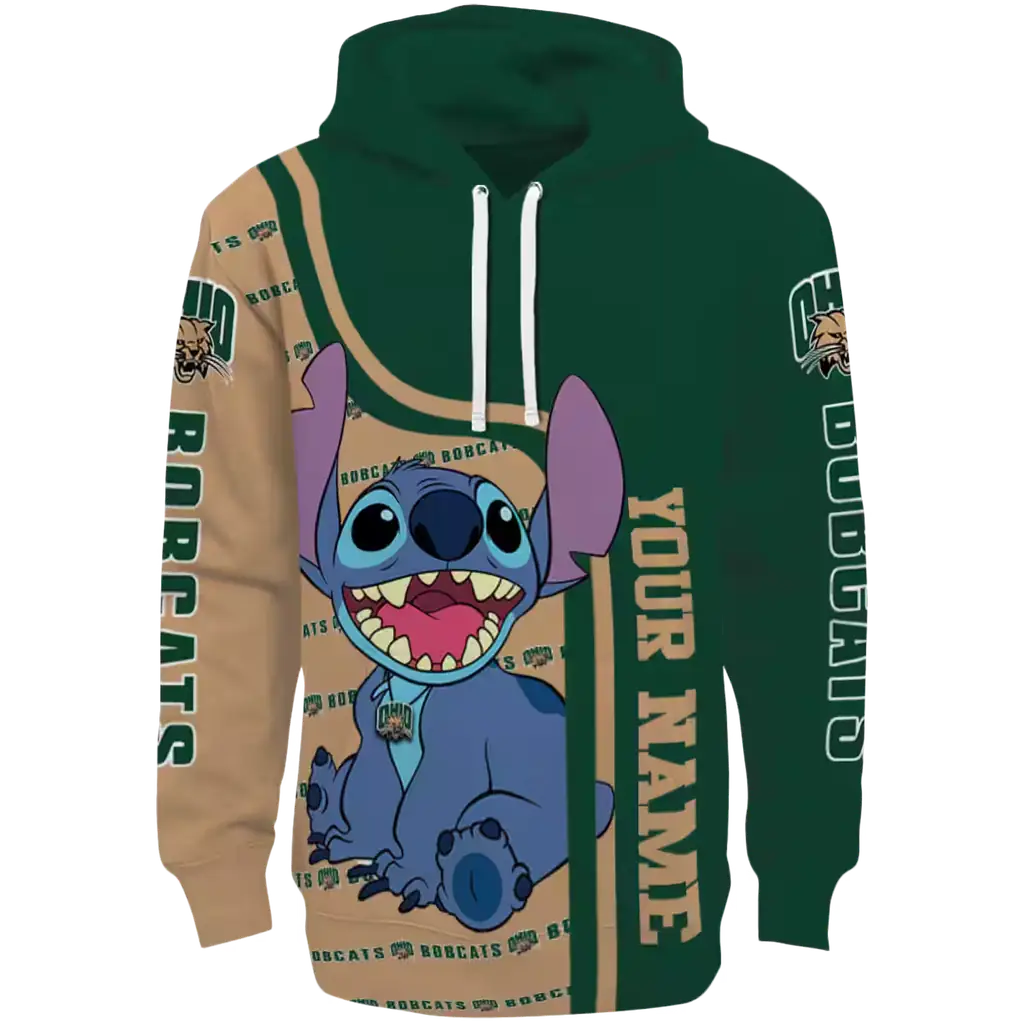 custom ohio bobcats stitch green hoodie best selling custom ohio bobcats stitch green hoodie best selling