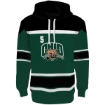 custom ohio bobcats striped pattern green hoodie best selling