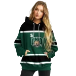 custom ohio bobcats striped pattern green hoodie best selling