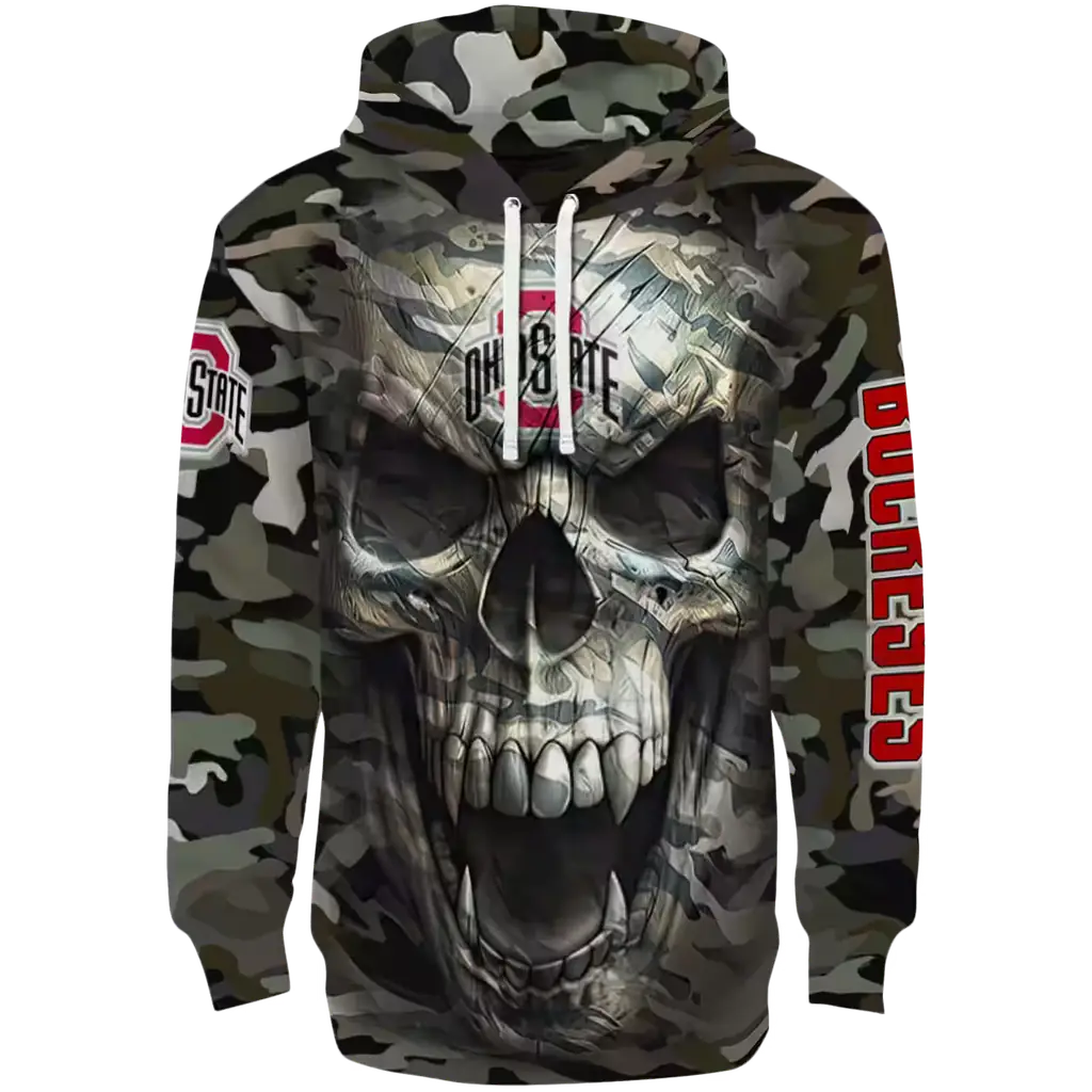 custom ohio state buckeyes camo skull hoodie best selling custom ohio state buckeyes camo skull hoodie best selling